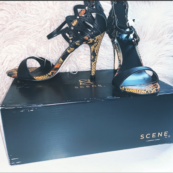 NEW Snakeskin Heels “MIREYA” by SCENE - Picture 2 of 6